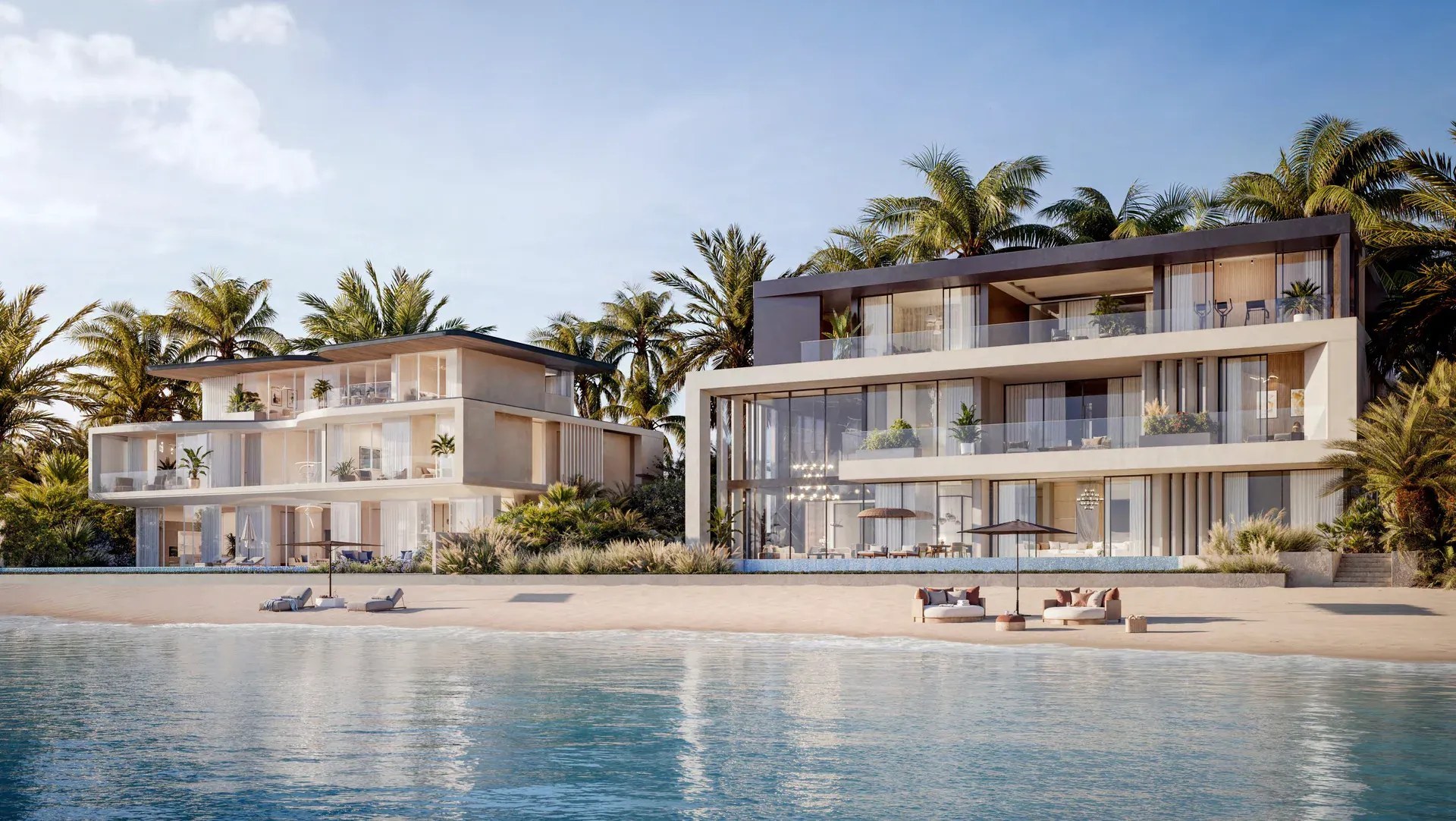 Villas front de mer sur la Palm